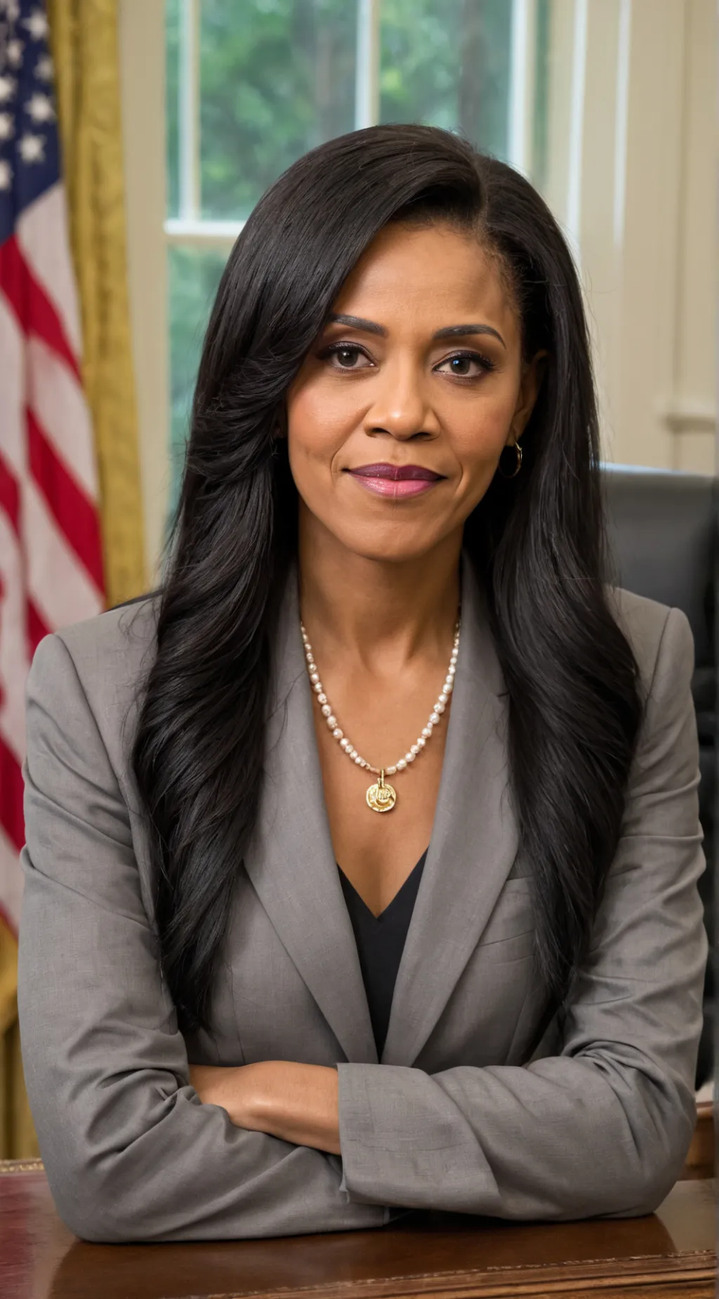 ai character: Brooke Obama  background
