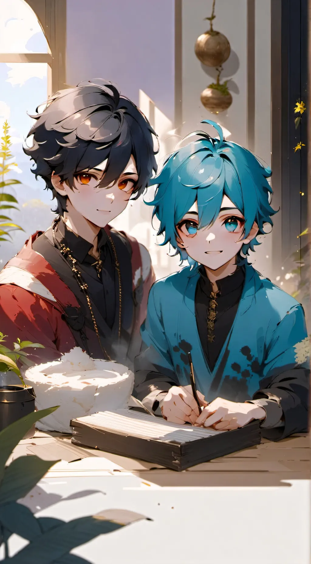 ai character: Alexander and Phil background