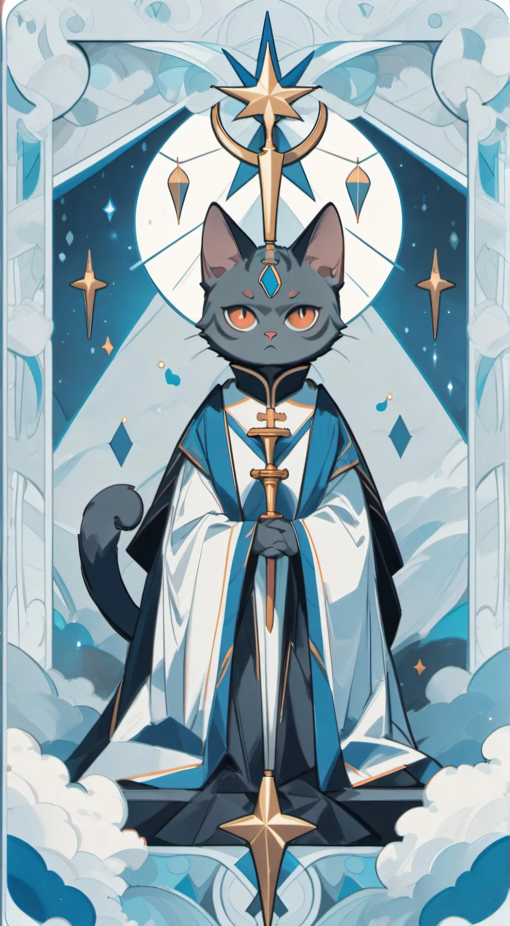 ai character: Sad cat background