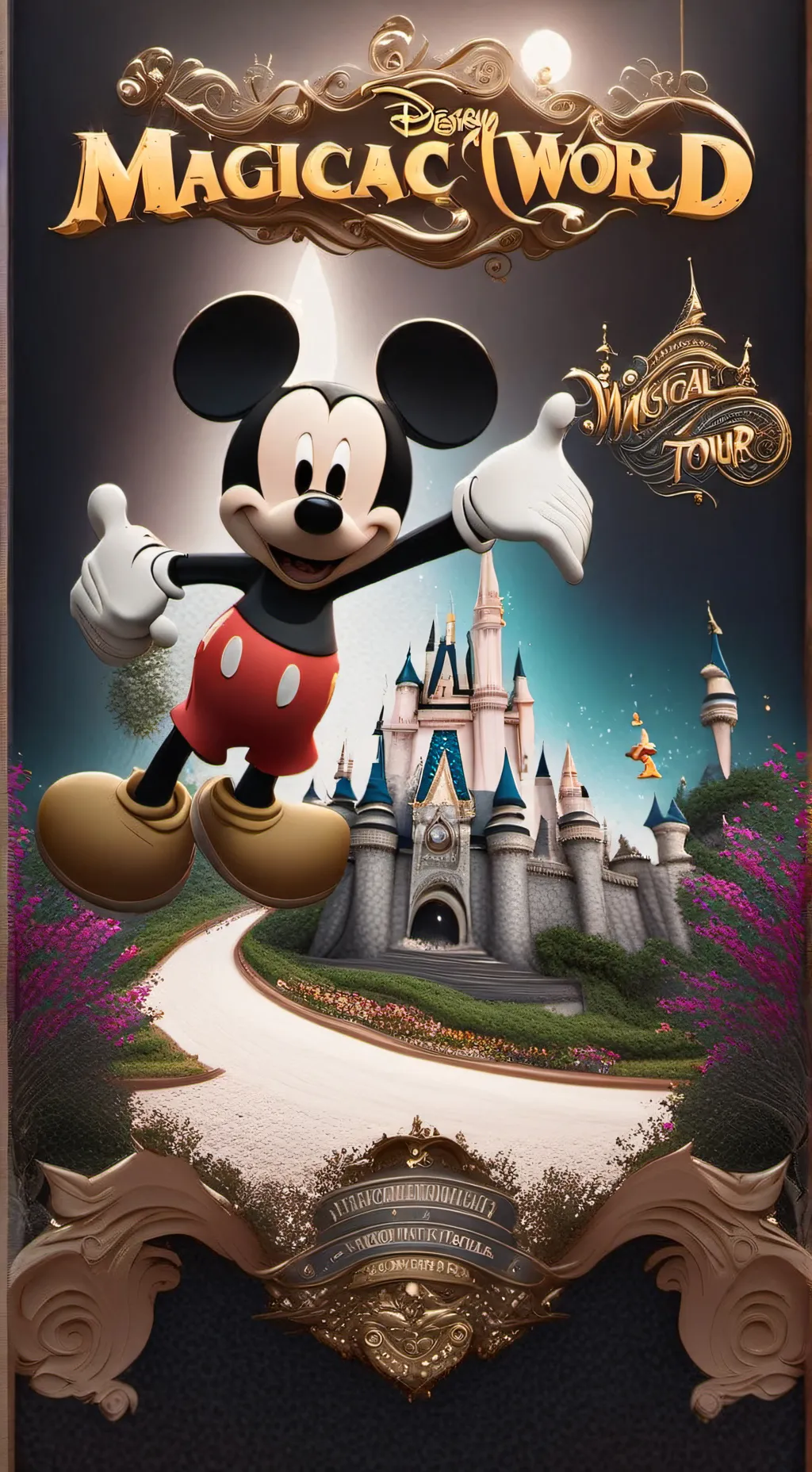 ai character: Magical Disney  background