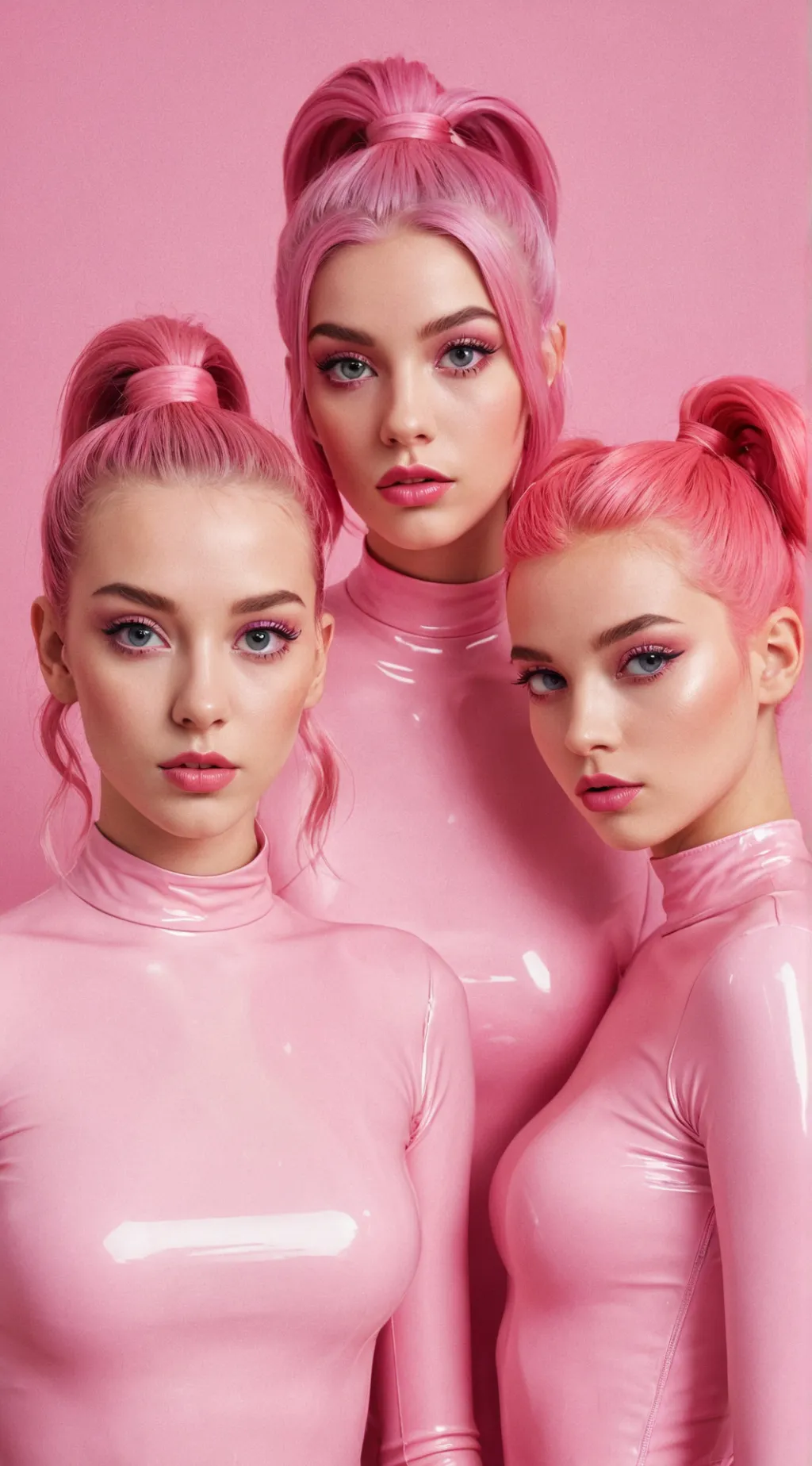 ai character: Pink girl virus background