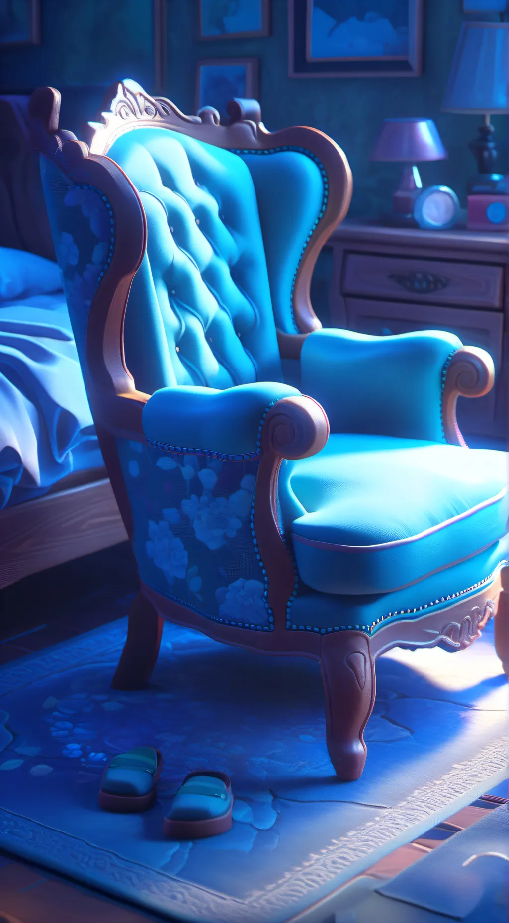 ai character: heat chair background