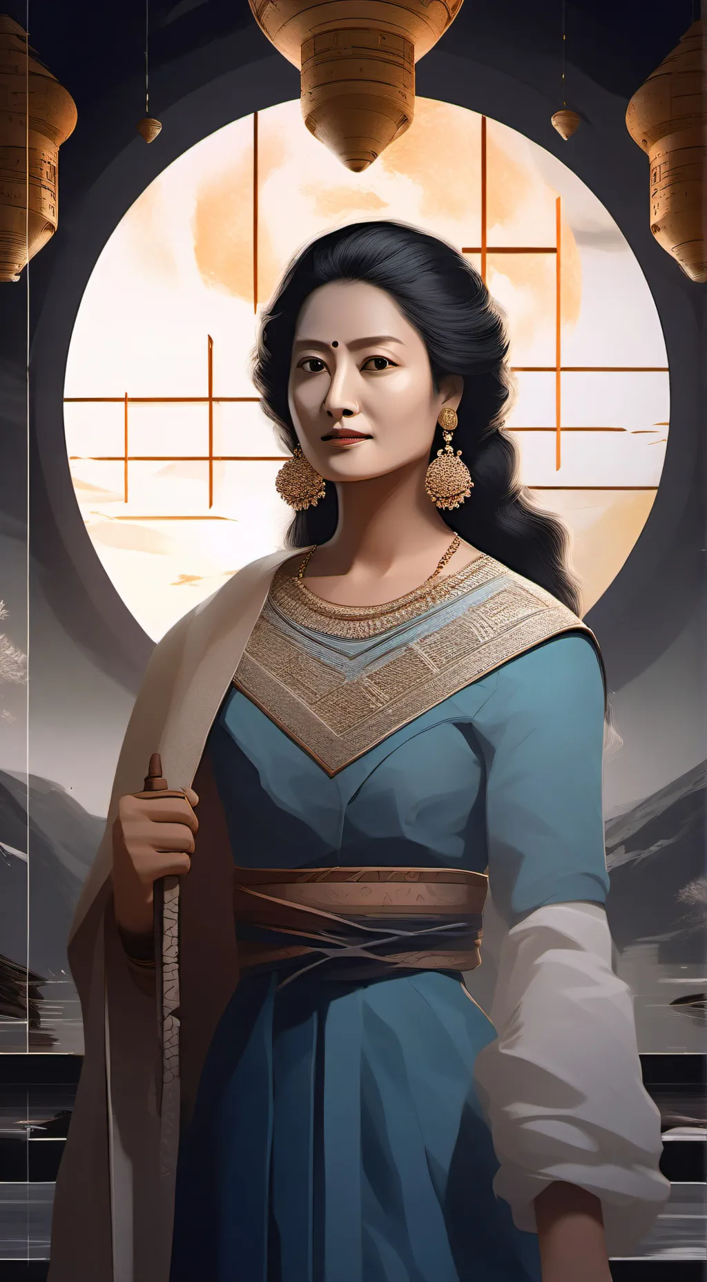 ai character:  la fiesta💗💯 background