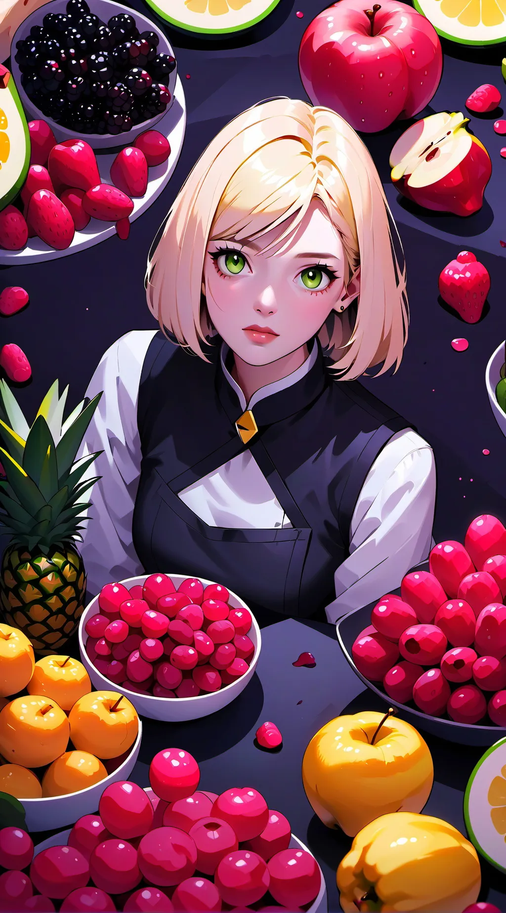 ai character: fruit girls background