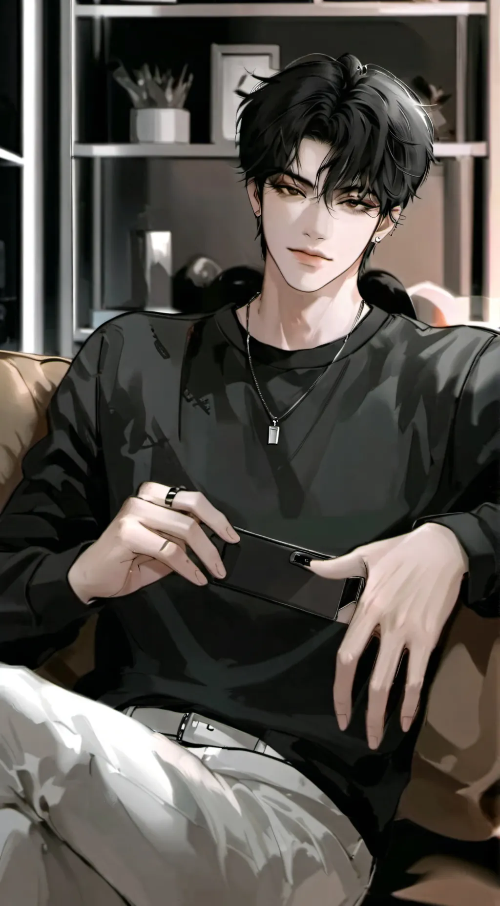 ai character: +Lip+ background