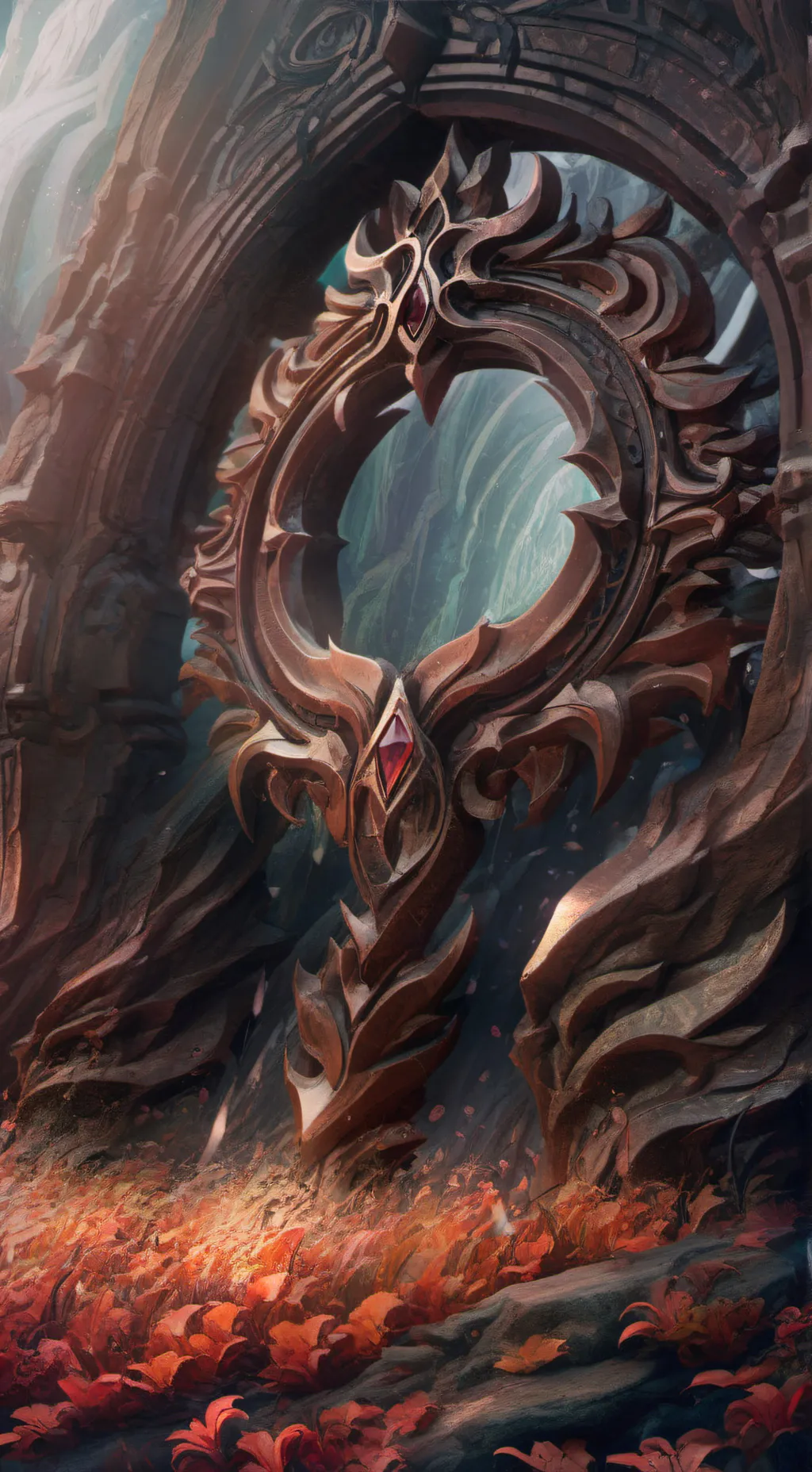 ai character: Portal to hell background