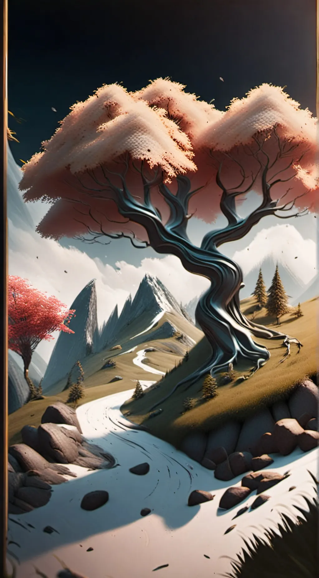 ai character: forest background