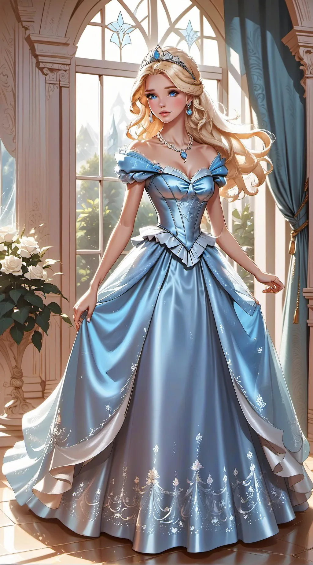 ai character: princess Ella  background