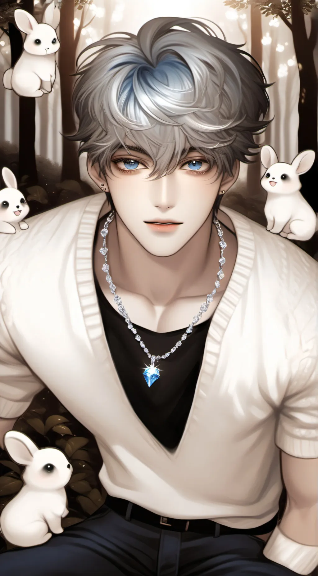 ai character: !¡¿?💎Silver💎?¿¡! background