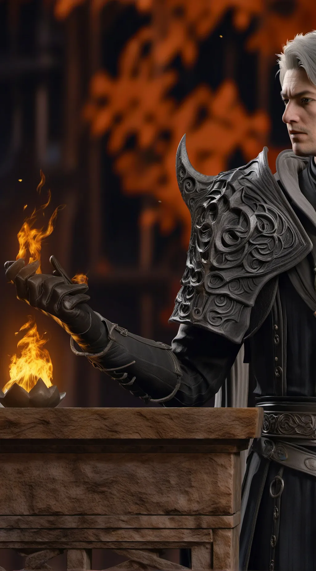 ai character: Mr Abbie  background