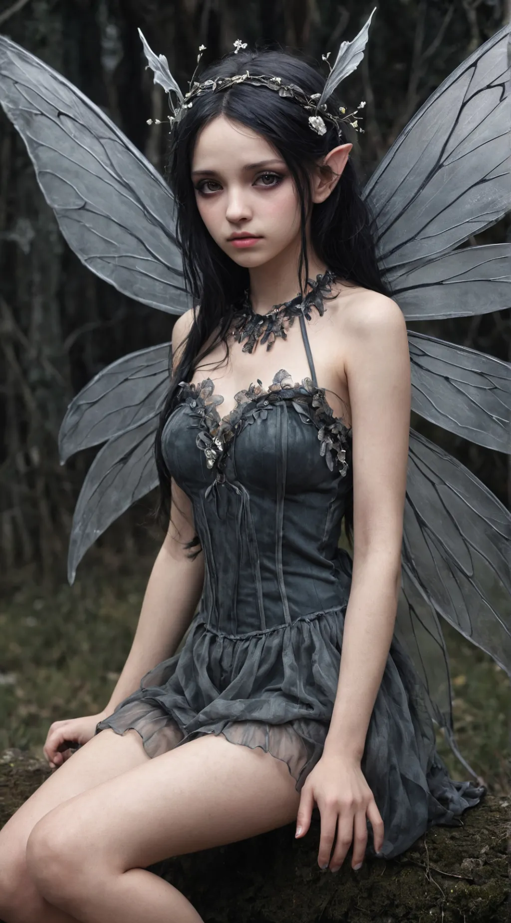 ai character: Gloomy fairy background