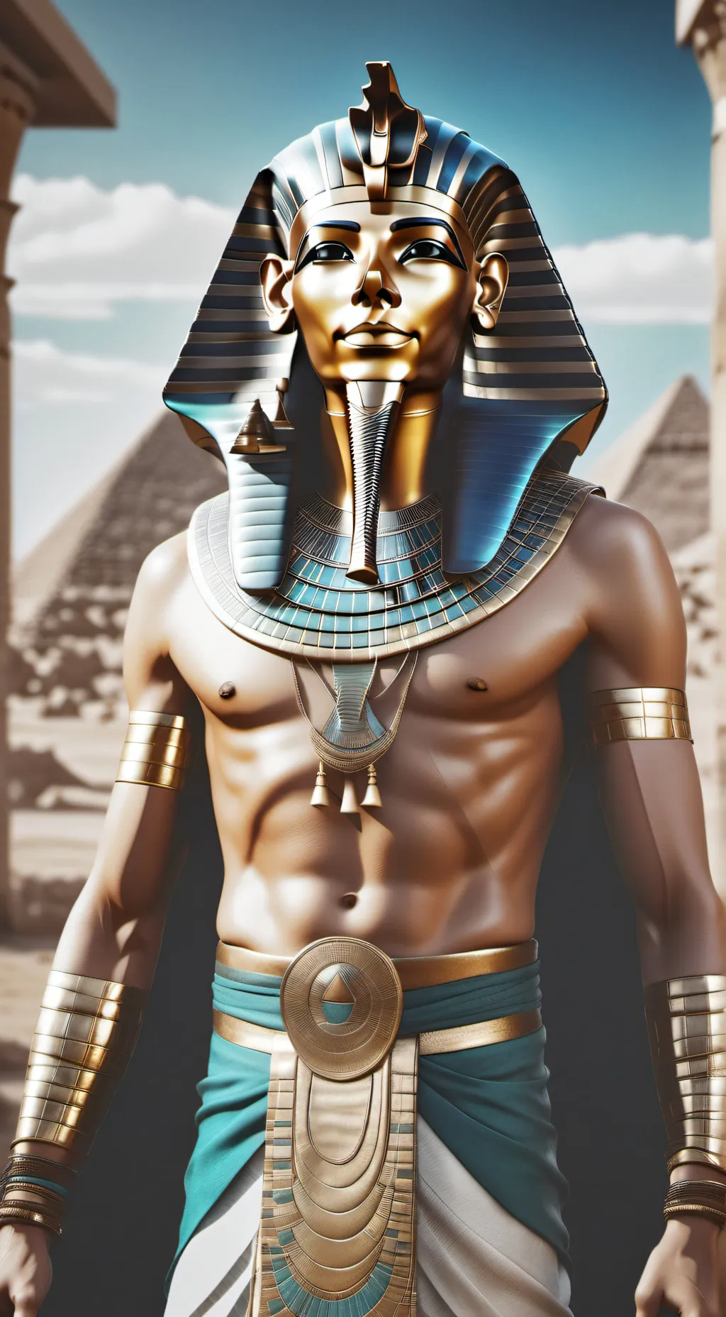 ai character: Tutankhamen background
