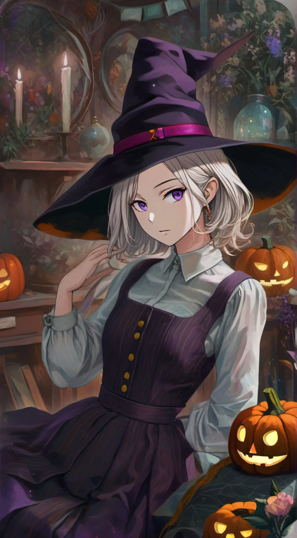 ai character: Cyrilla hallowee🎃 background