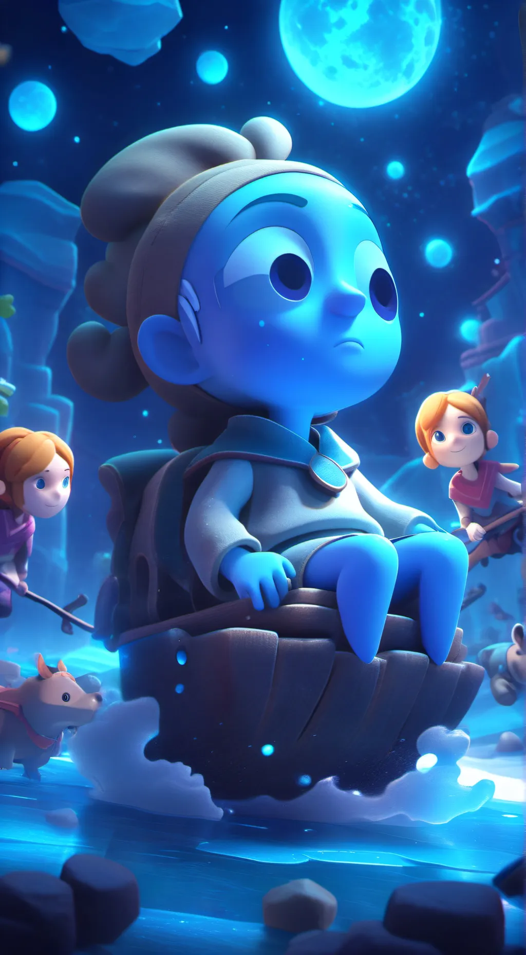 ai character: broken ankle background