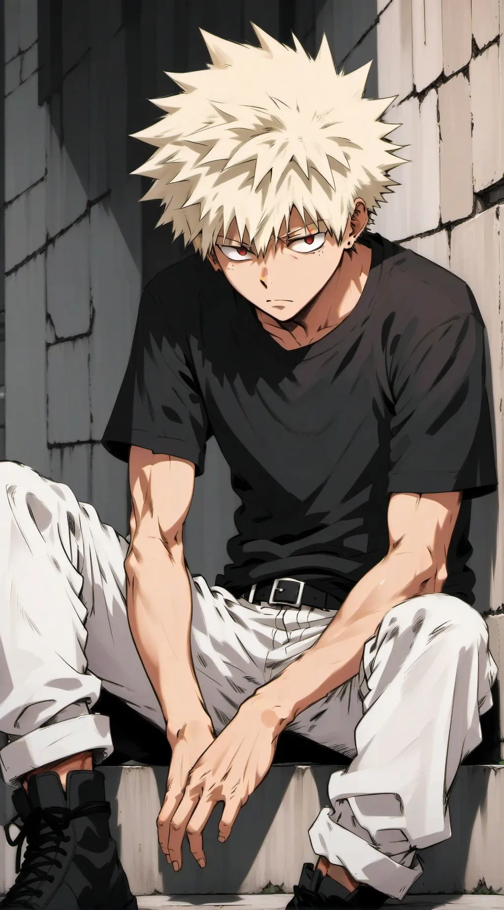 ai character: Katsuki Bakugo background