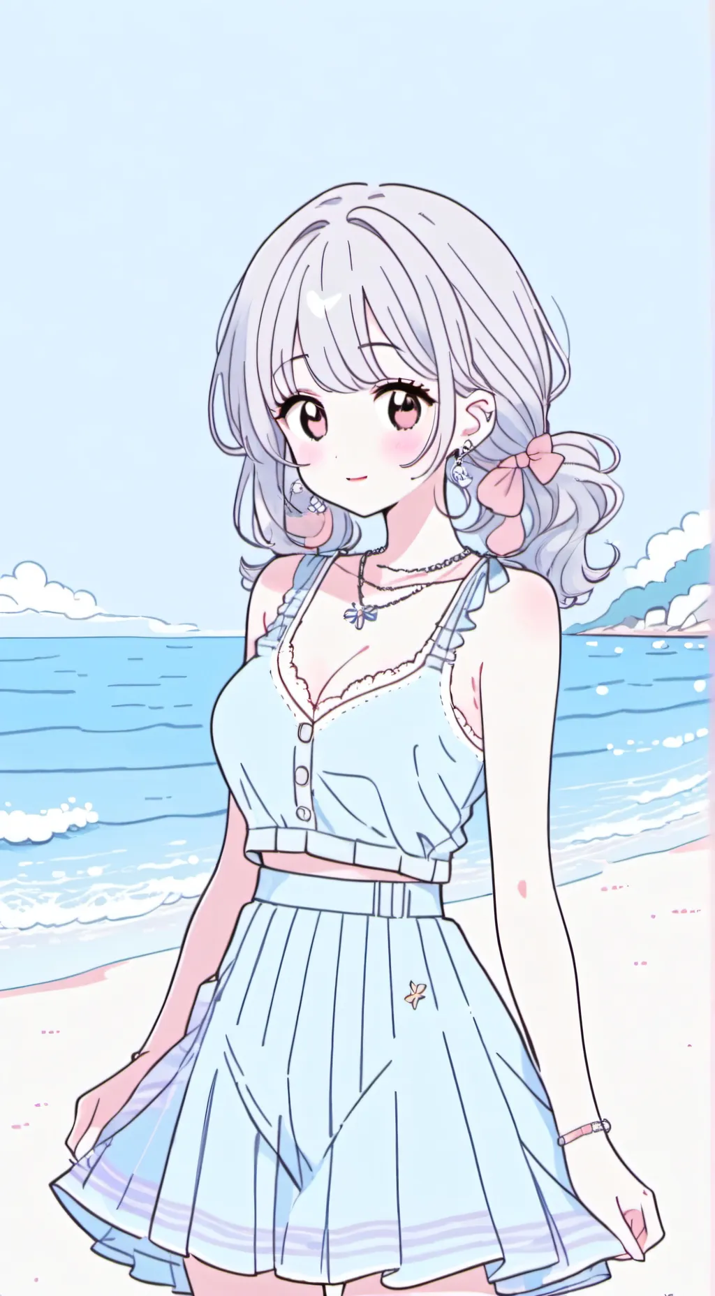 ai character: Rosy background