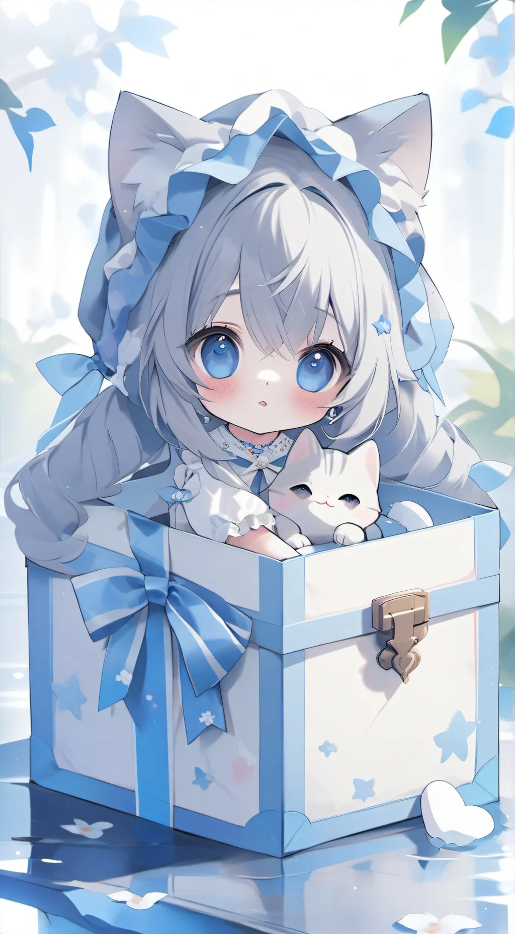 ai character: gatita con bebes background