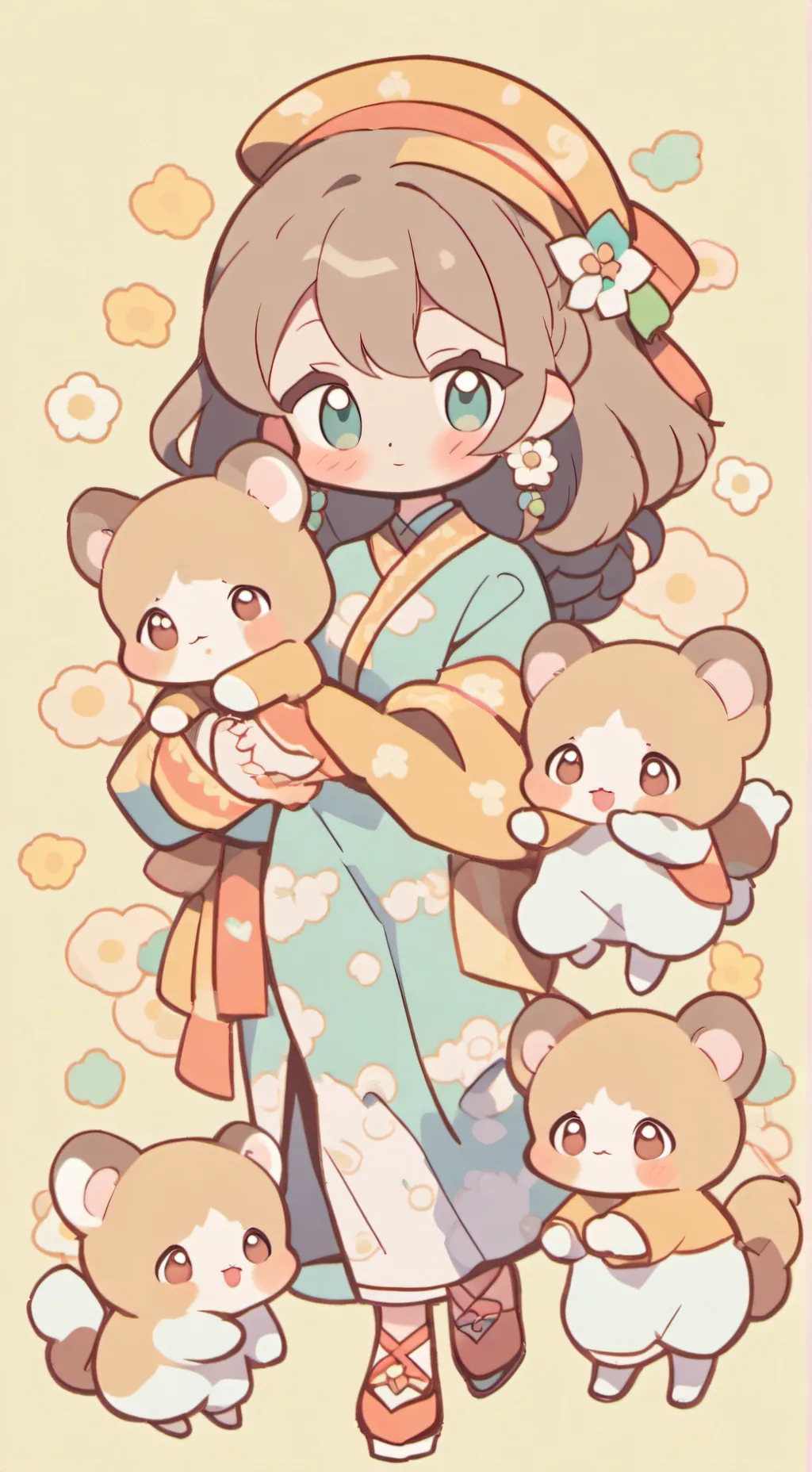 ai character: mamá gato background