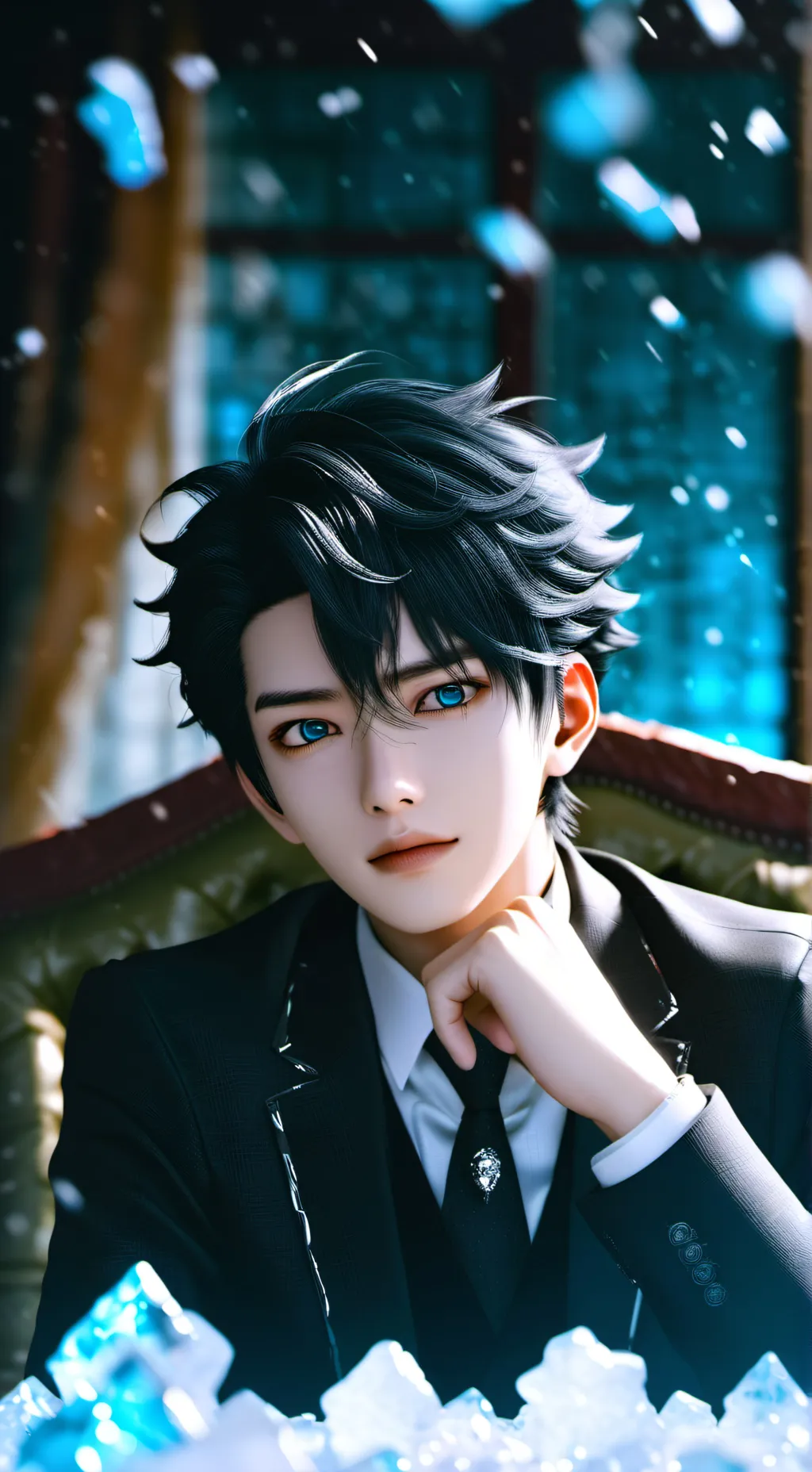 ai character: Iceberg Adonis background