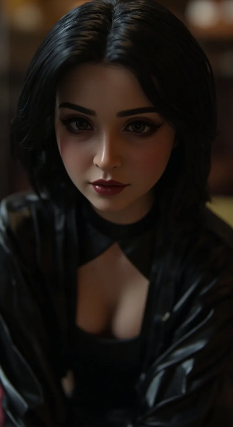 ai character: Noiy *goth girl* background