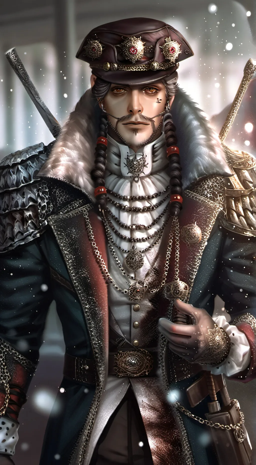 ai character: Snowfall Blade background