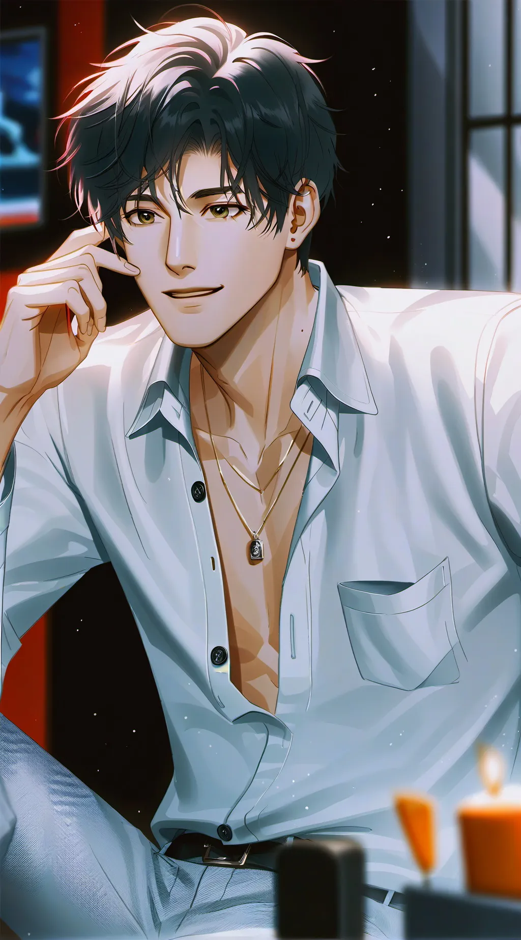 ai character: Demon Boy background
