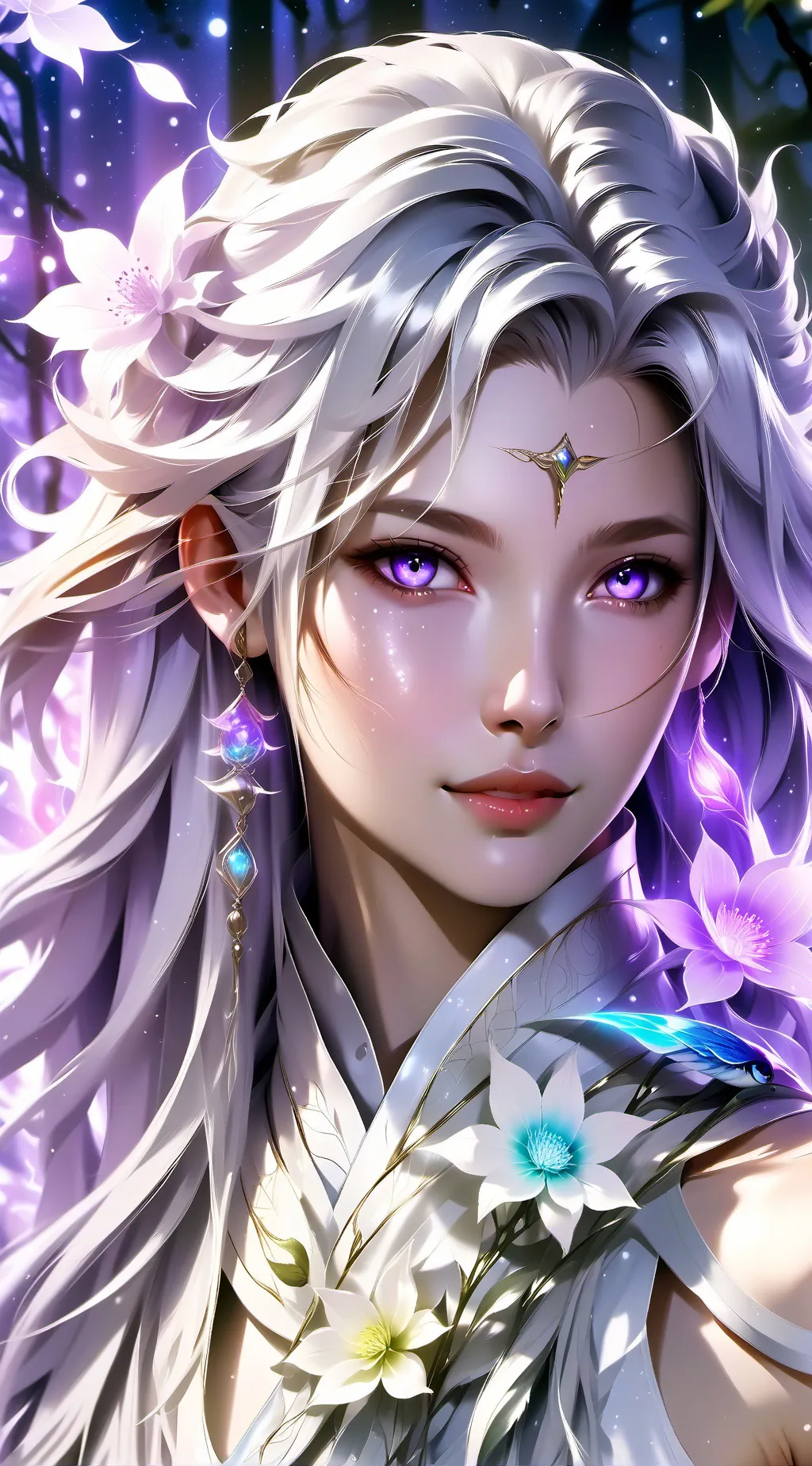 ai character: The Ethereal Floral Philosopher background