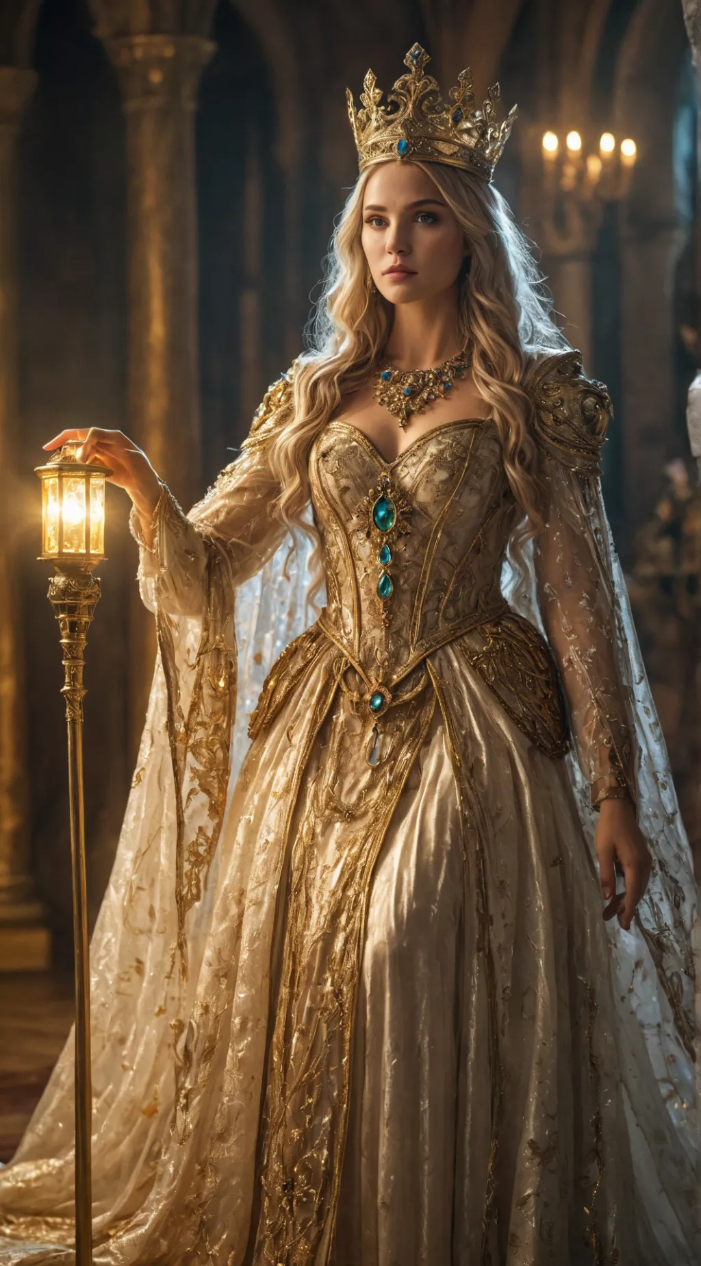 ai character: Queen Carolina background