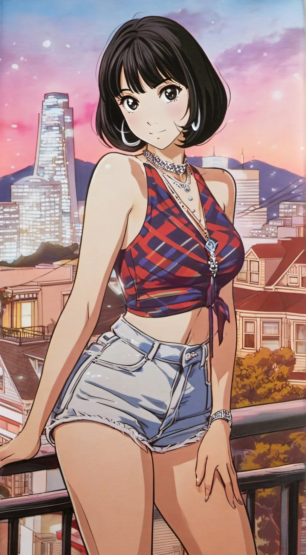 ai character: Bling bling girl background