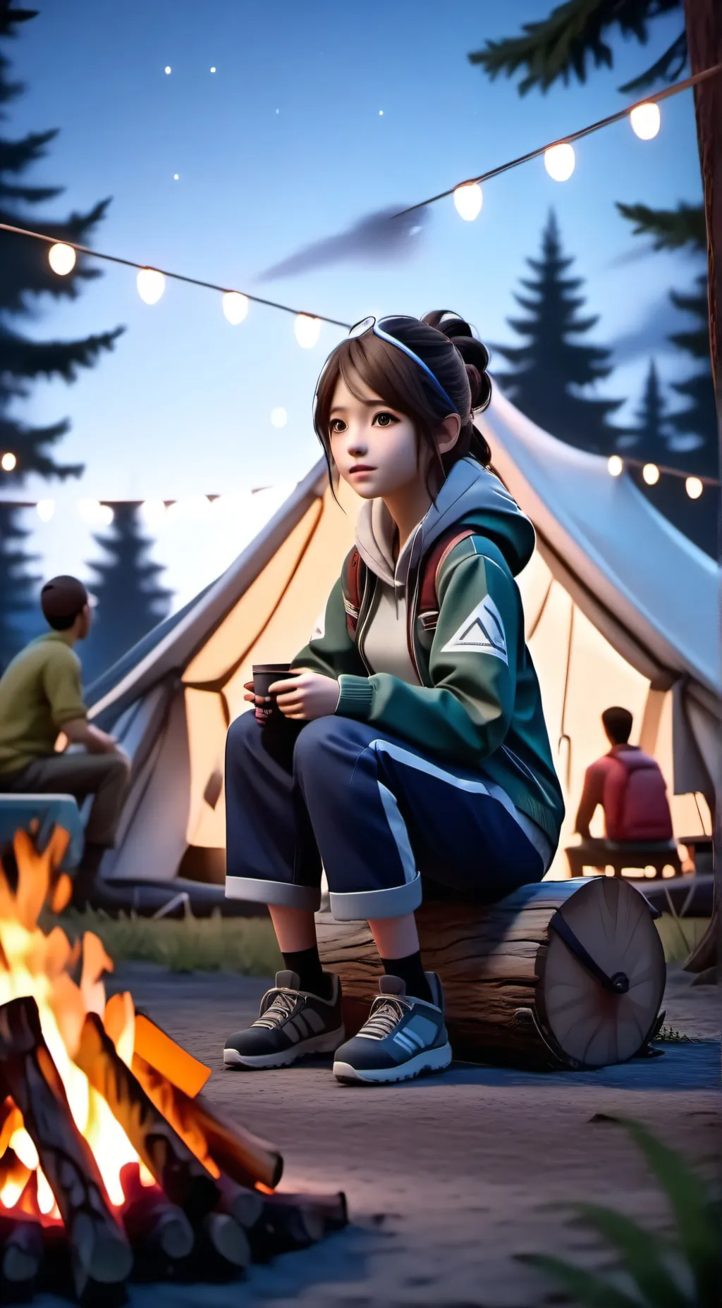 ai character: Ash and friends  background