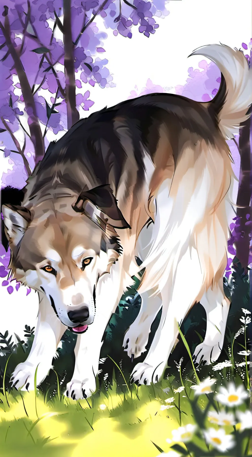 ai character: Golden Paws Spirit background