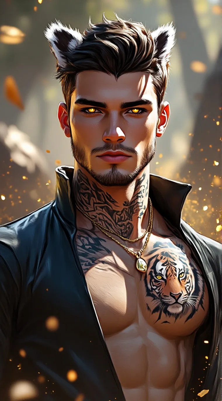ai character: White Tiger Alpha  background