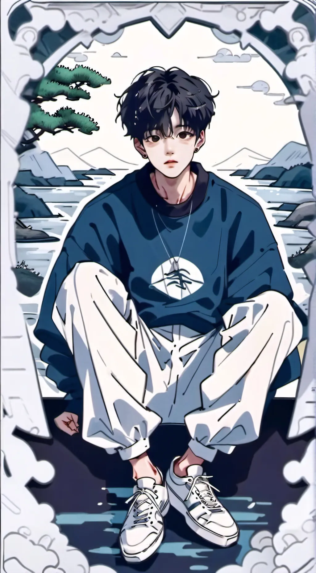 ai character: Adam  background