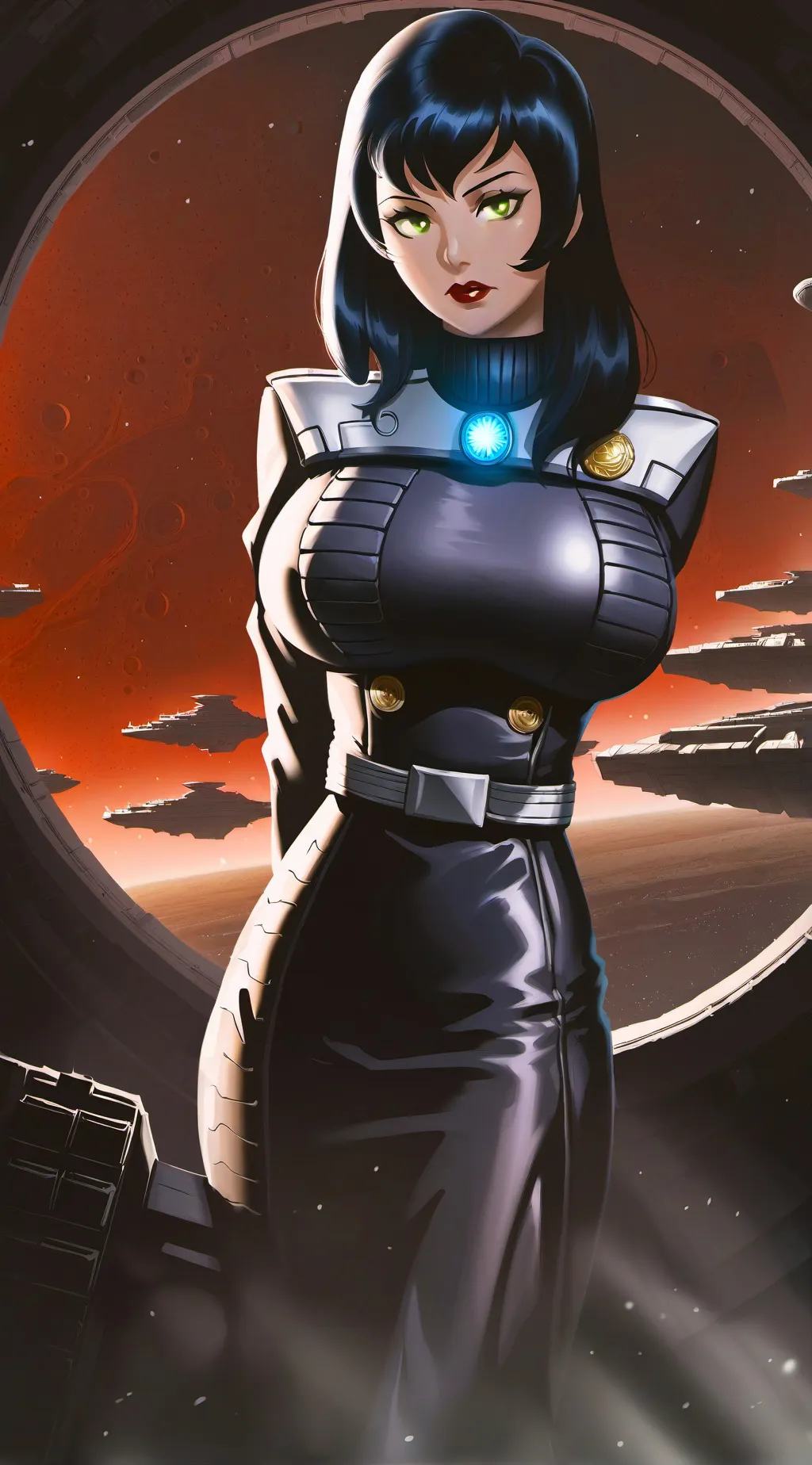 ai character: Commander Morgan Q background