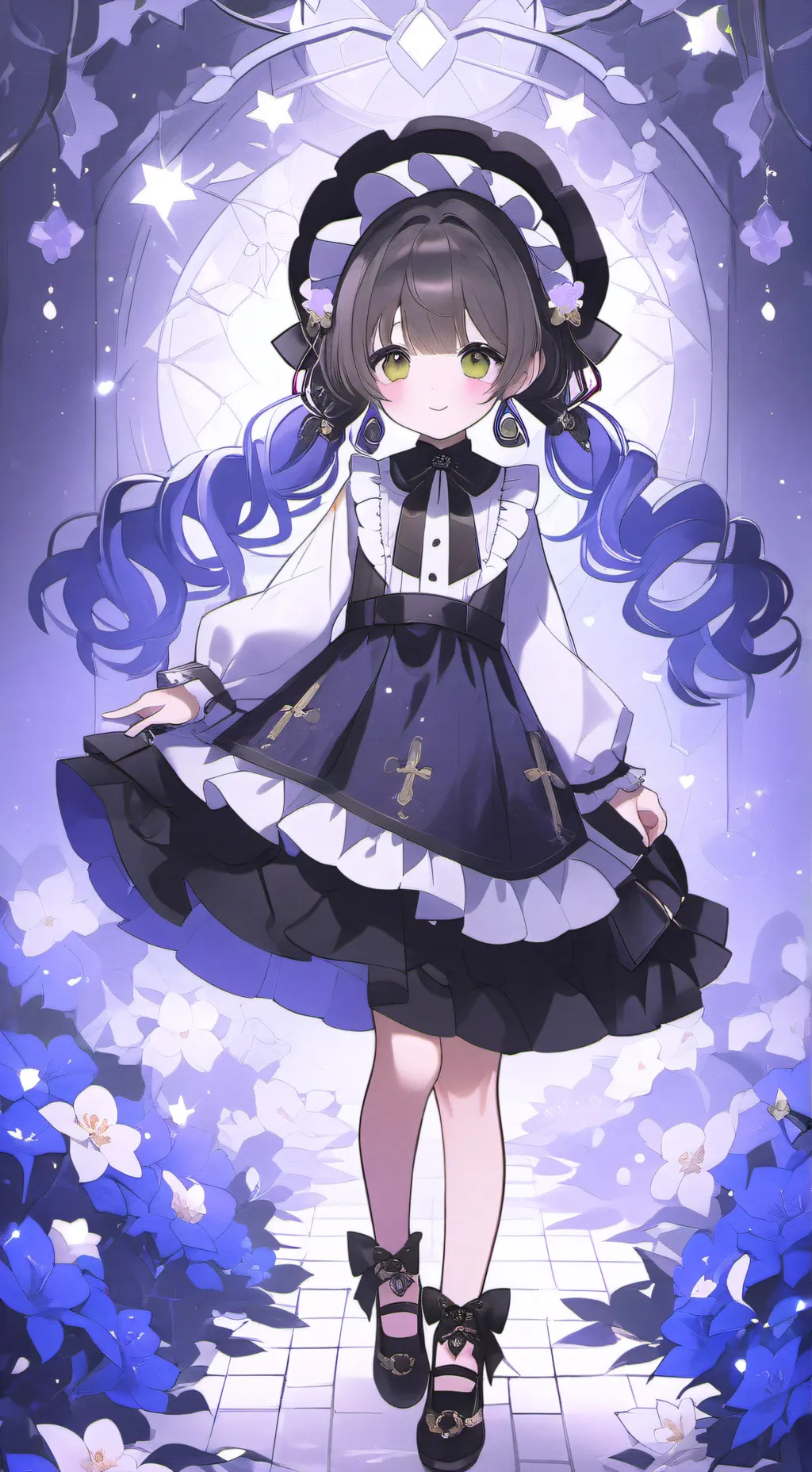 ai character: Sweet girl  background