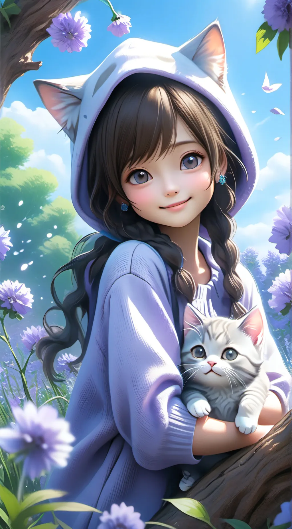 ai character: hermana gato background