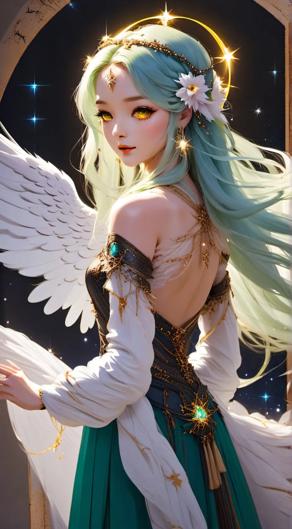 ai character: Autumn background