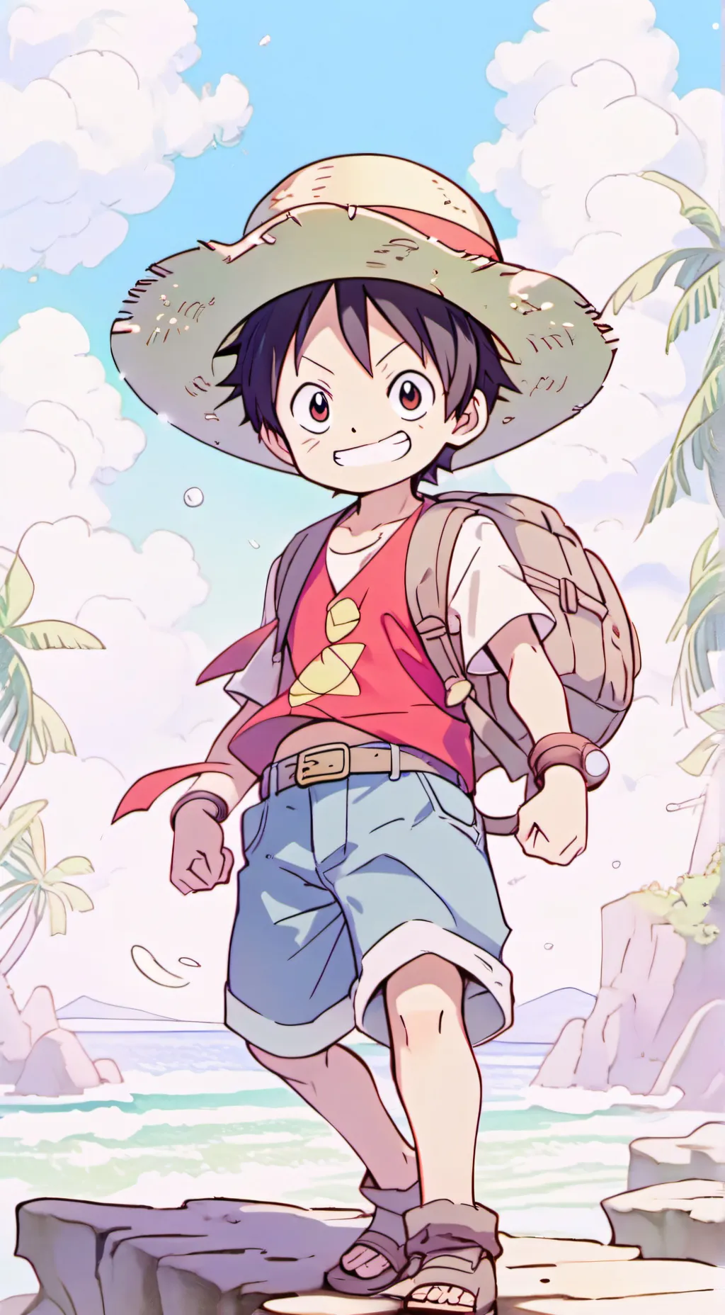 ai character: luffy background