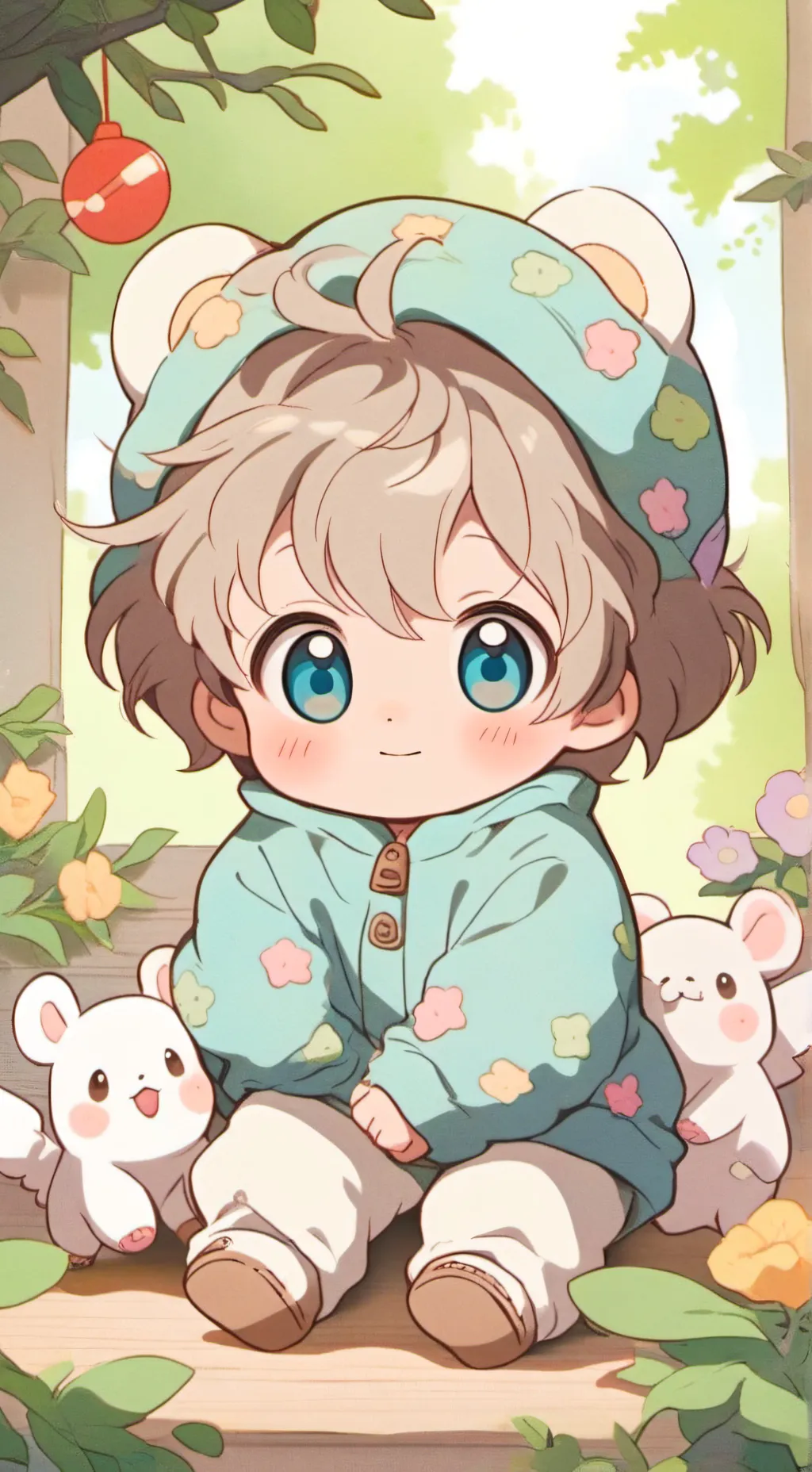 ai character: bebé en tu casa background