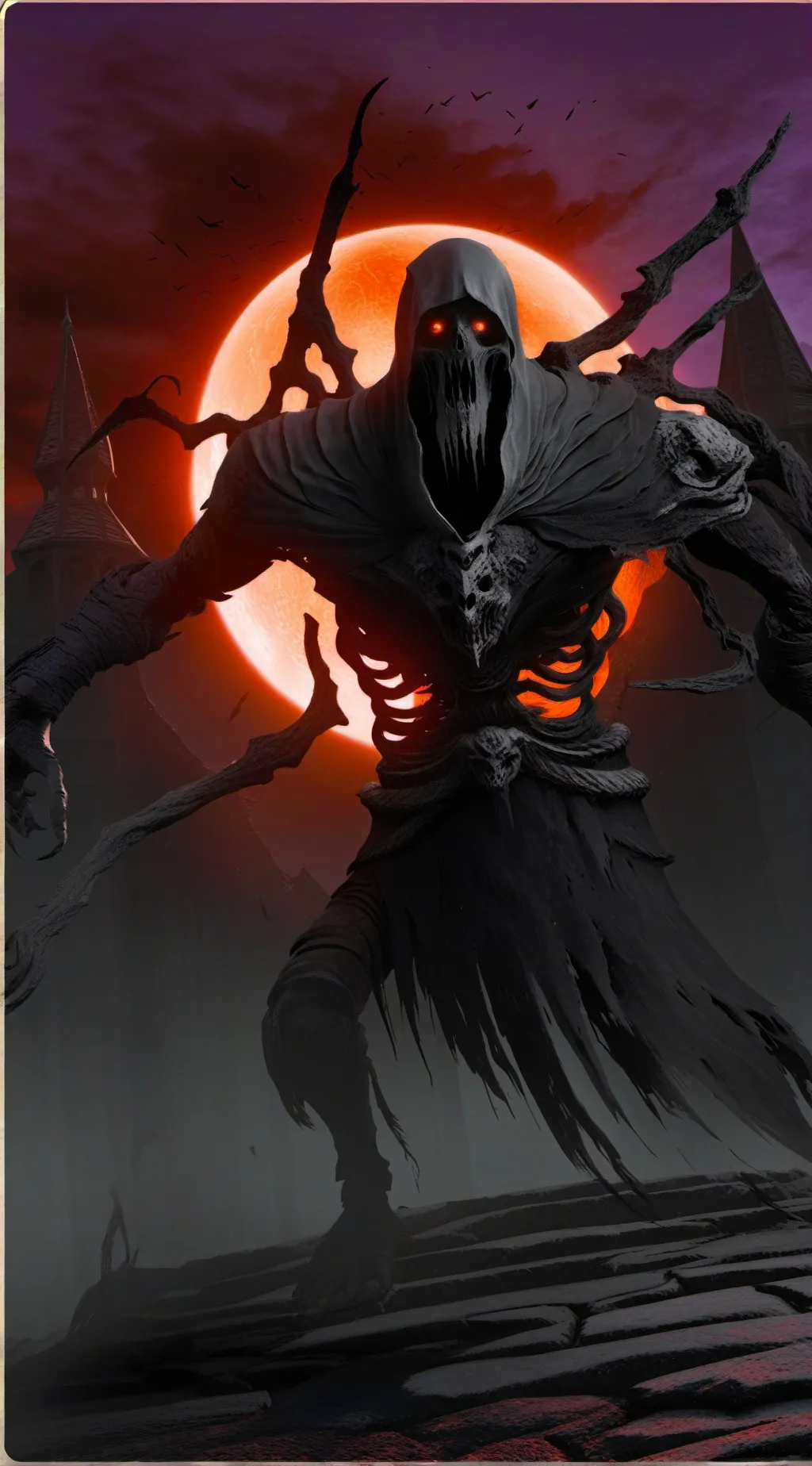 ai character: The dead shadow background