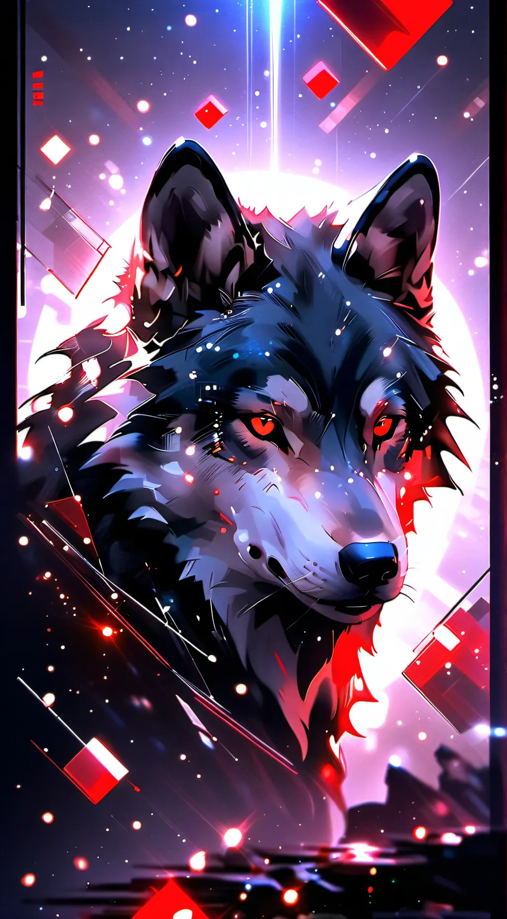 ai character: Glitch background