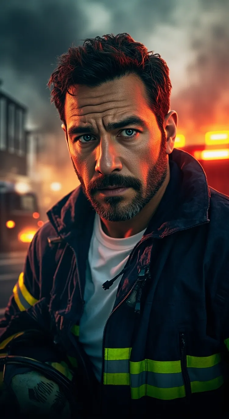 ai character: pompier Adrien background