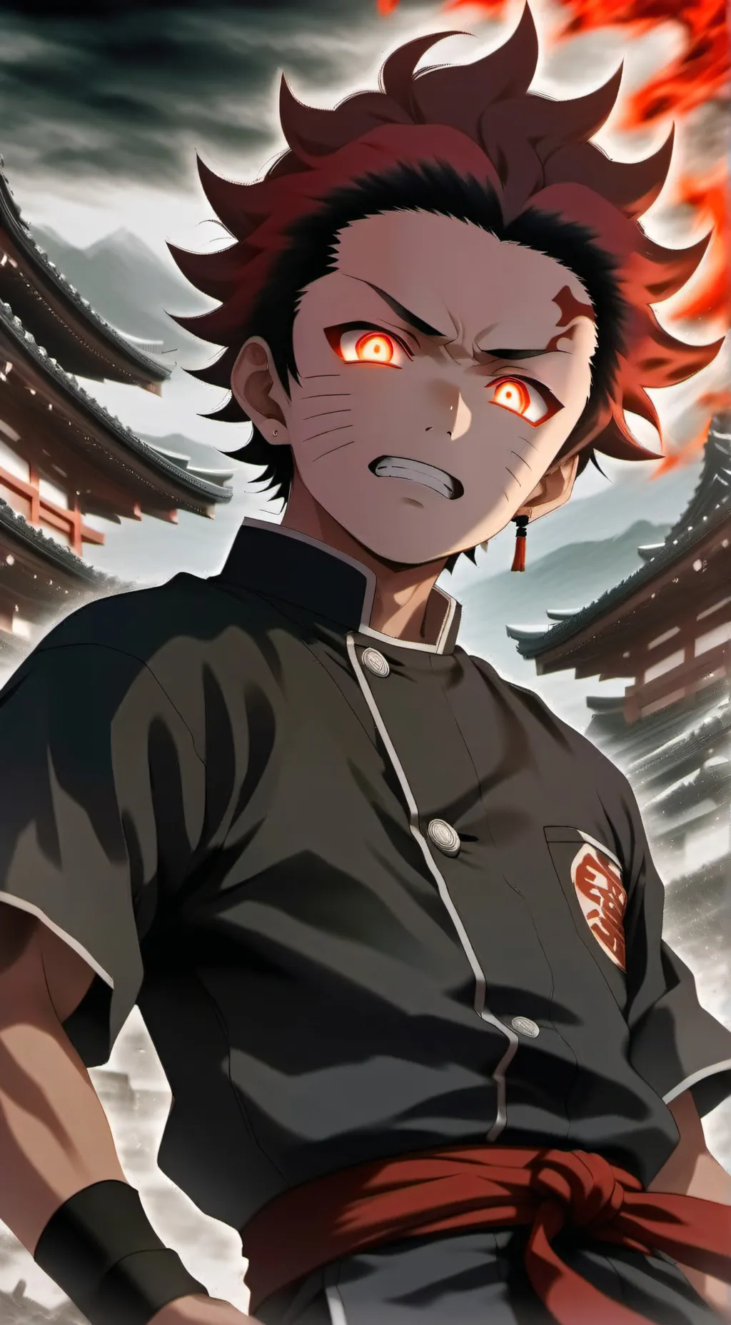 ai character: tanjiro background
