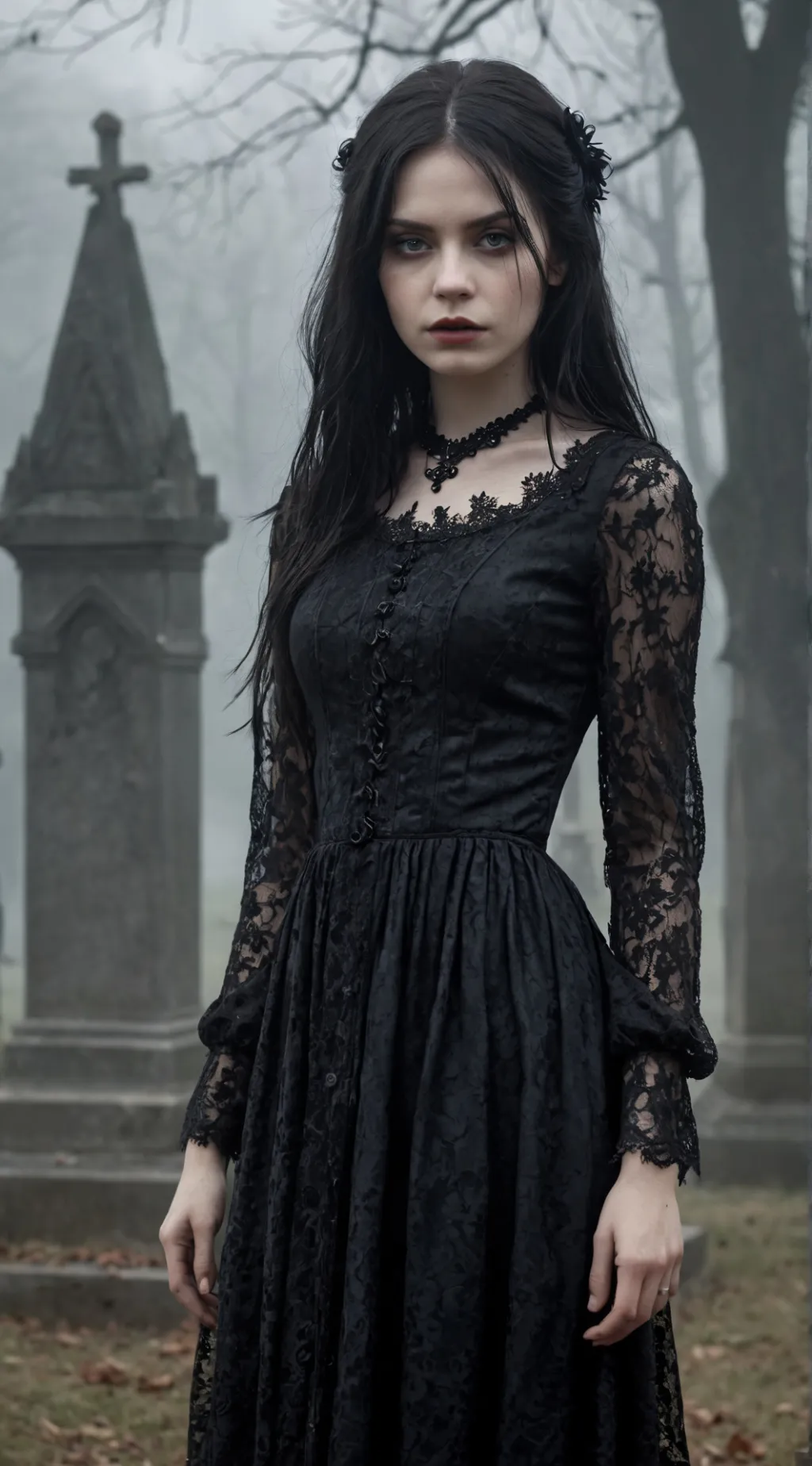 ai character: Wednesday Addams background