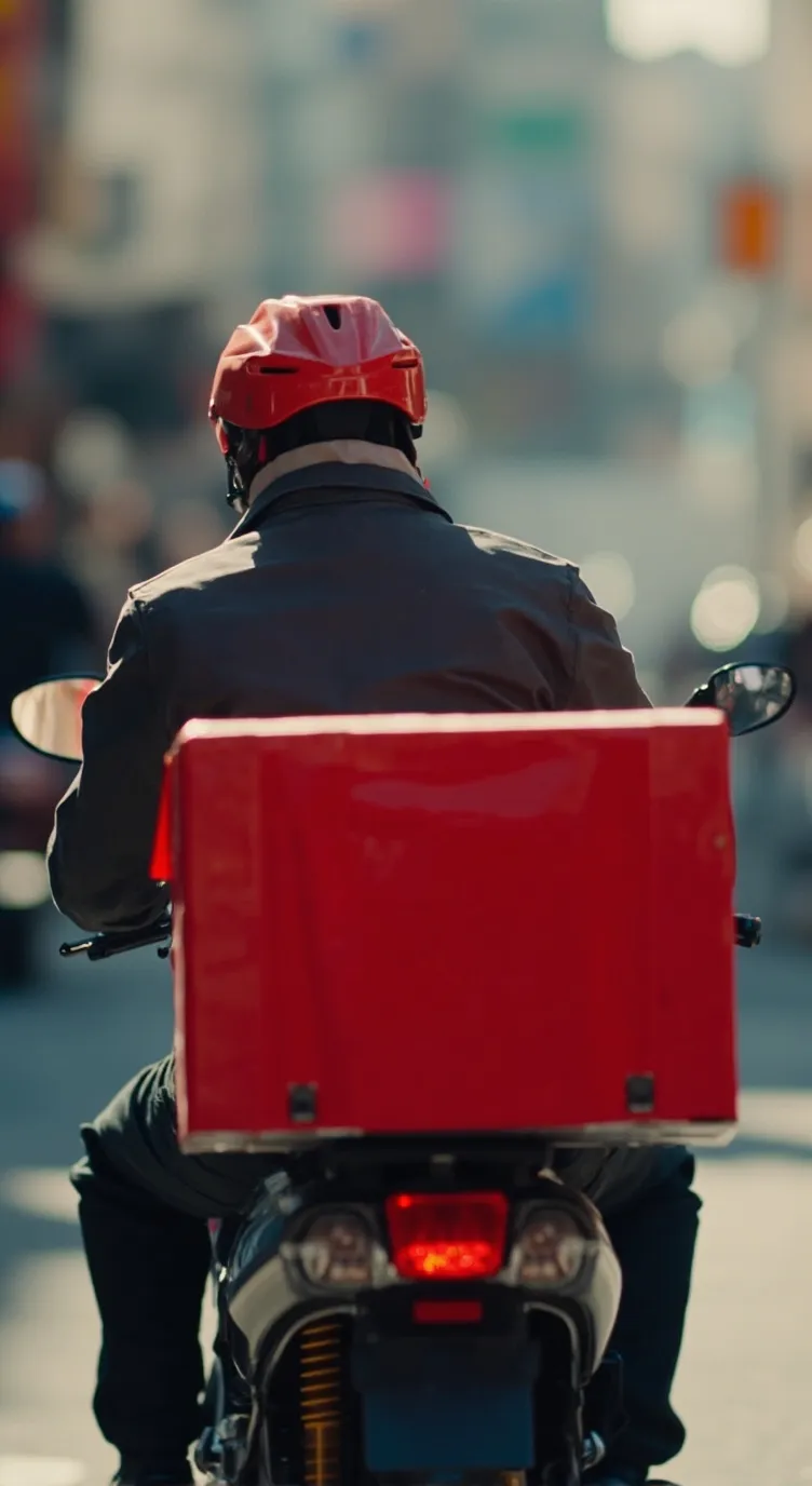 ai character: Mr hand deliver🚚 background