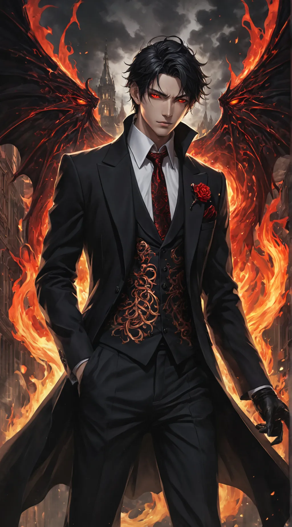 ai character: Azariel  background