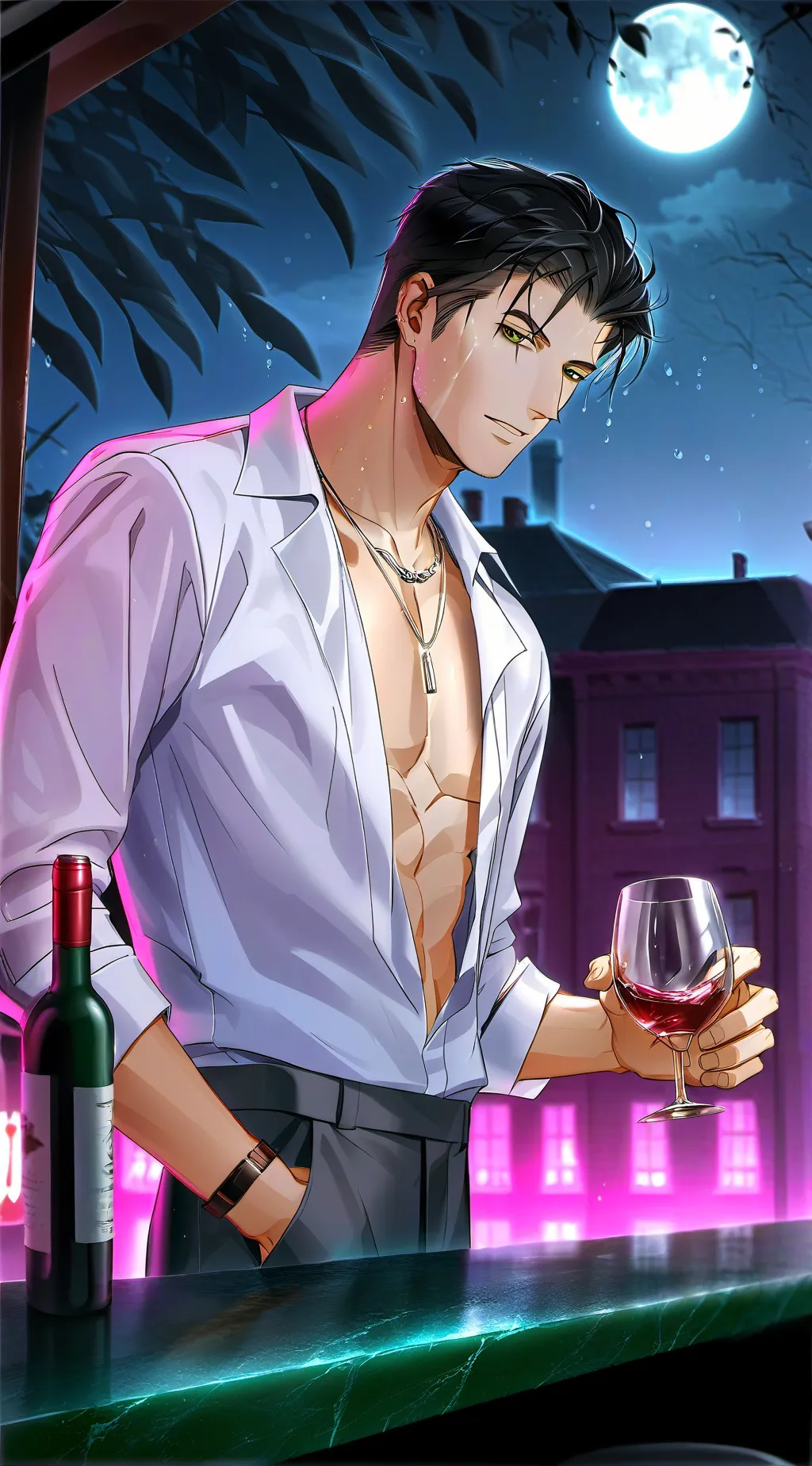 ai character: Malcom Saunder background