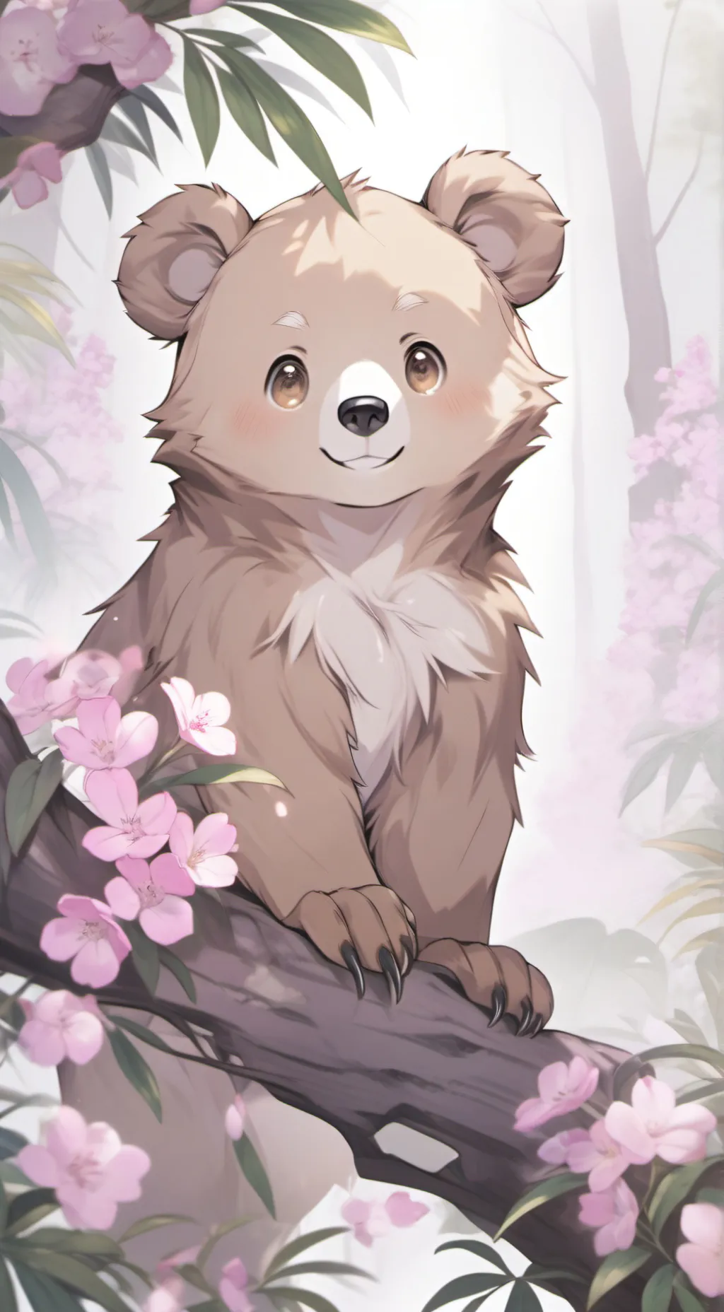 ai character: honey bear background