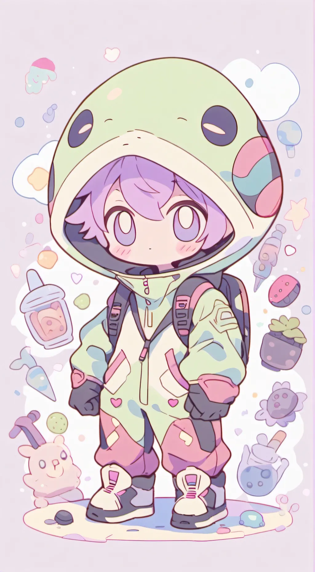 ai character: MHA ALIEN! background