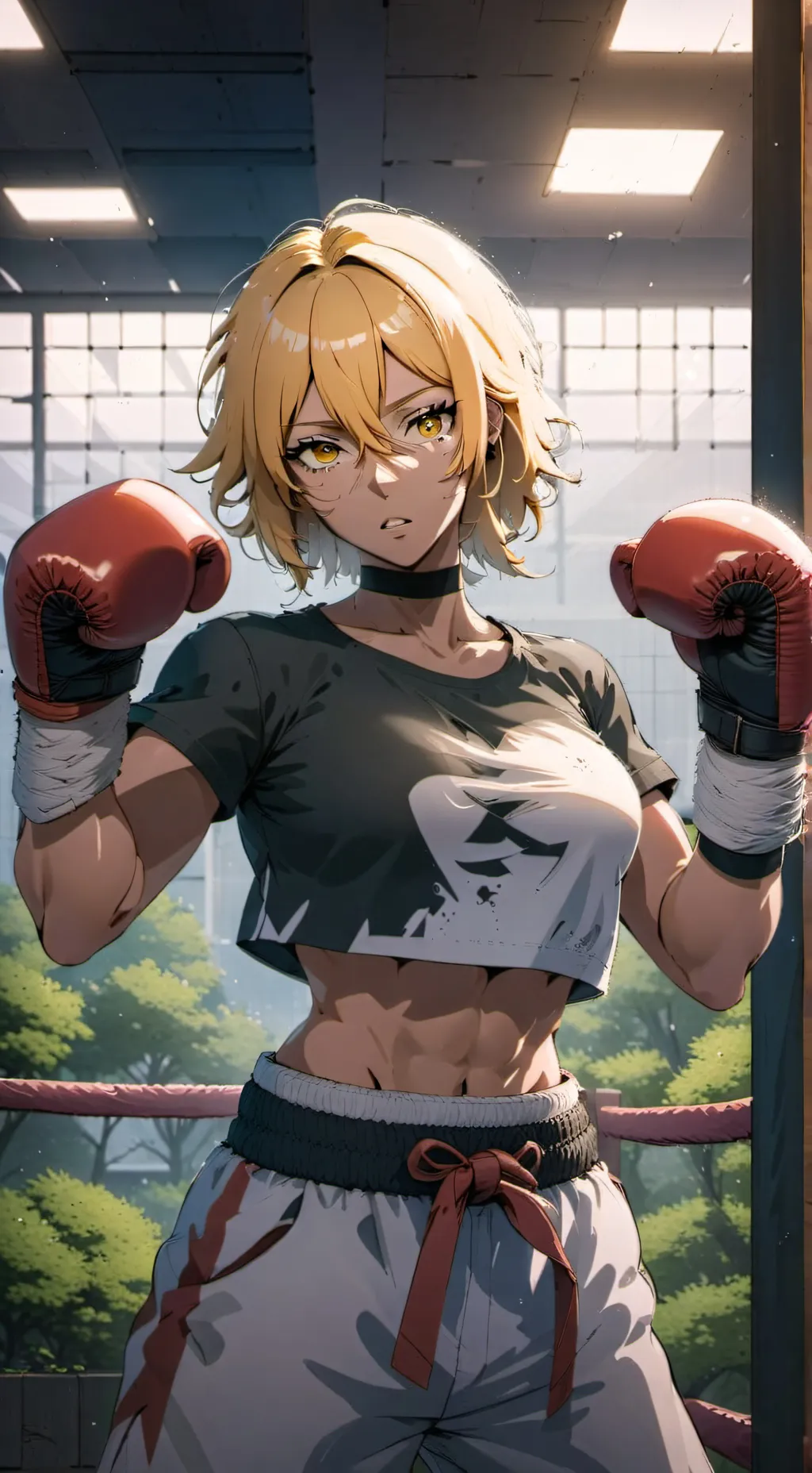 ai character: Hilary Levan  background